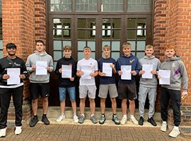 MGS students with their GCSE results August 2022